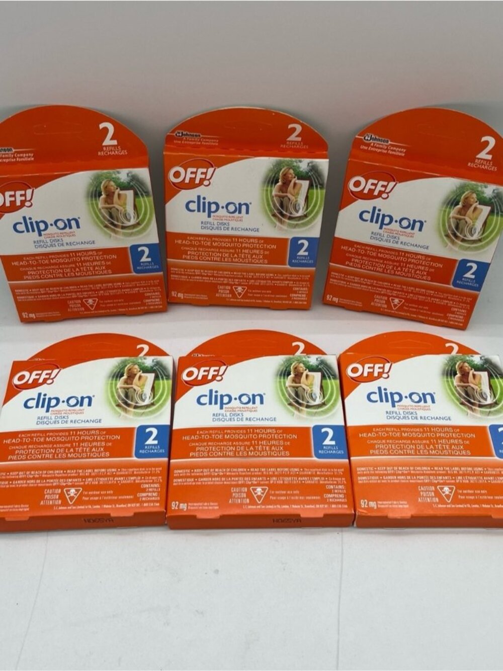 6 boxes of Off clip on mosquito repellent refills, New